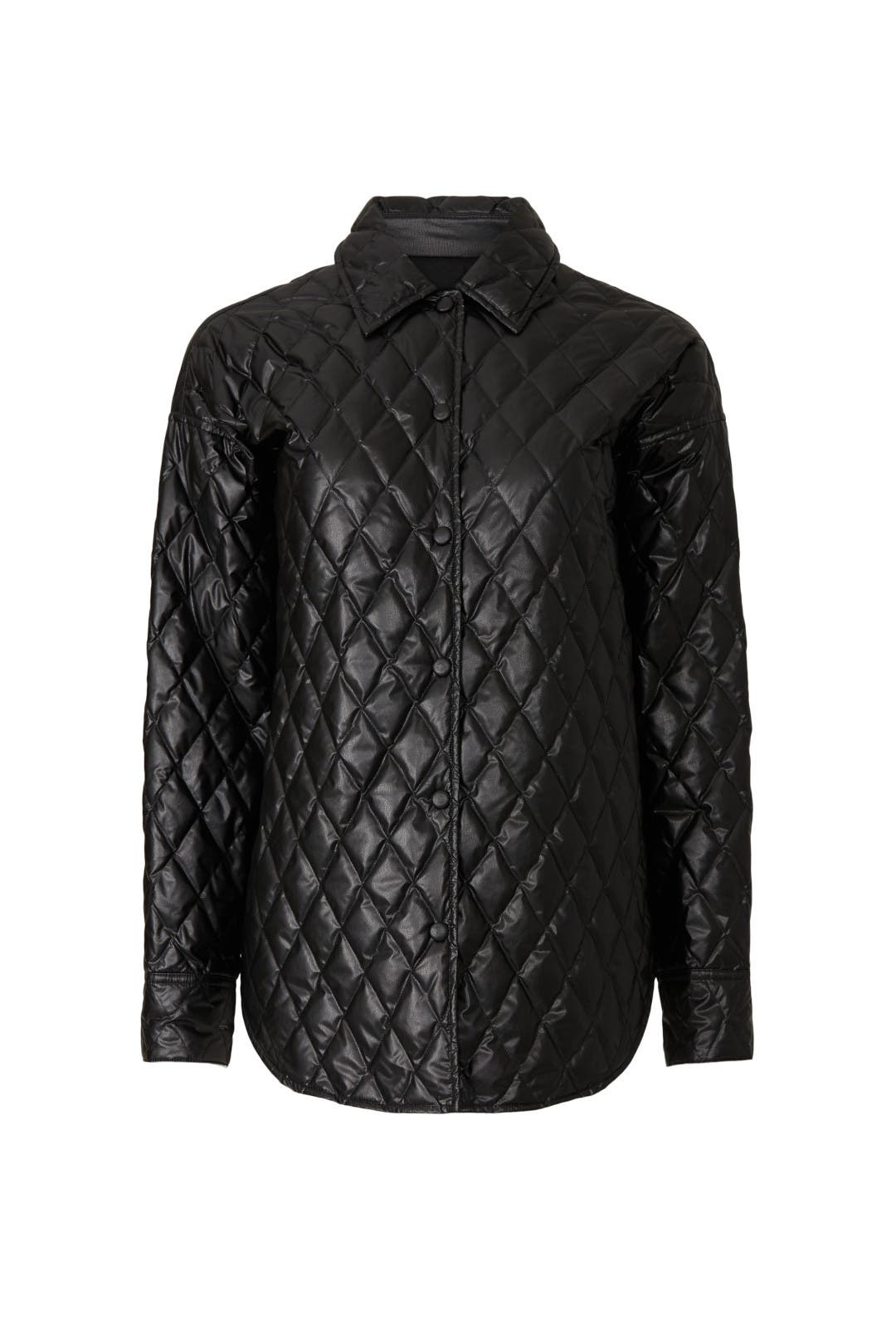 theory leather shirt jacket