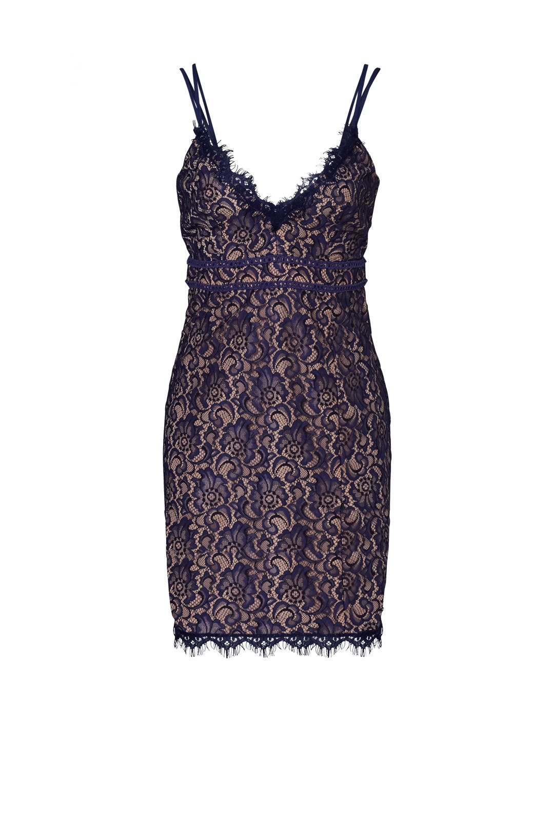 Blue Lace Cocktail Dress
