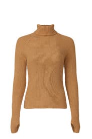 Zip Back Turtleneck Sweater by KF 