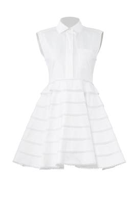 Sleeveless Shirt Dresses The Runway Carven White Crochet Shirtdress