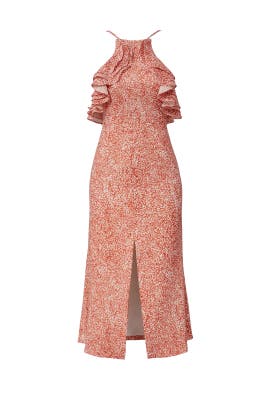 Daytime Wedding Dresses Red Printed Flutter Dress By C Meo Collective