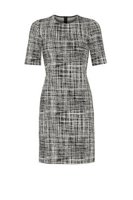 Short Sleeves Sheath General Print Elastane/Polyamide/Knit  Dress