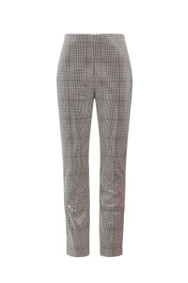 sequin plaid pants