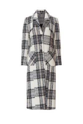 nvlt plaid long coat