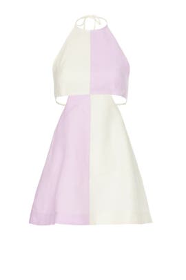 Tie Halter Mini Dress by Matthew Bruch 
