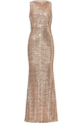 Blush Sequin Blouson Gown By Badgley Mischka For 100 The Runway Blush Sequin Blouson Gown By Badgley Mischka