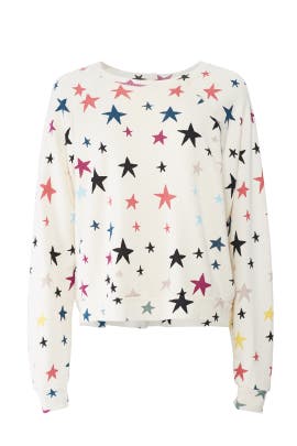 Monrow star raglan sweatshirt Clearance
