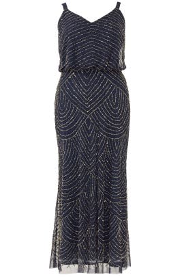 V-neck Chiffon/Polyester Sleeveless Fitted Beaded  Dress