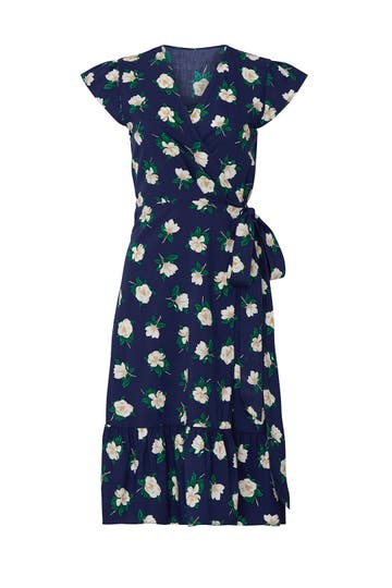 draper james linen wrap dress