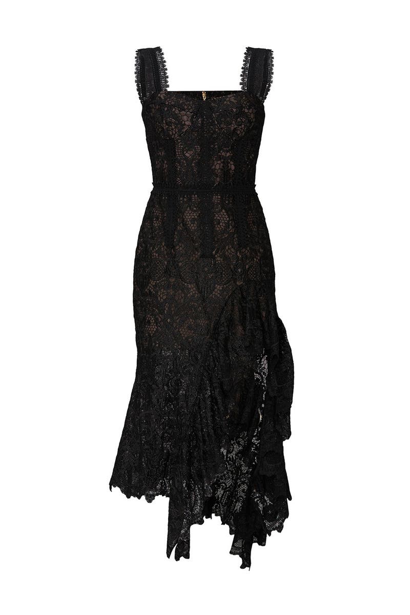 bronx and banco black lace dress