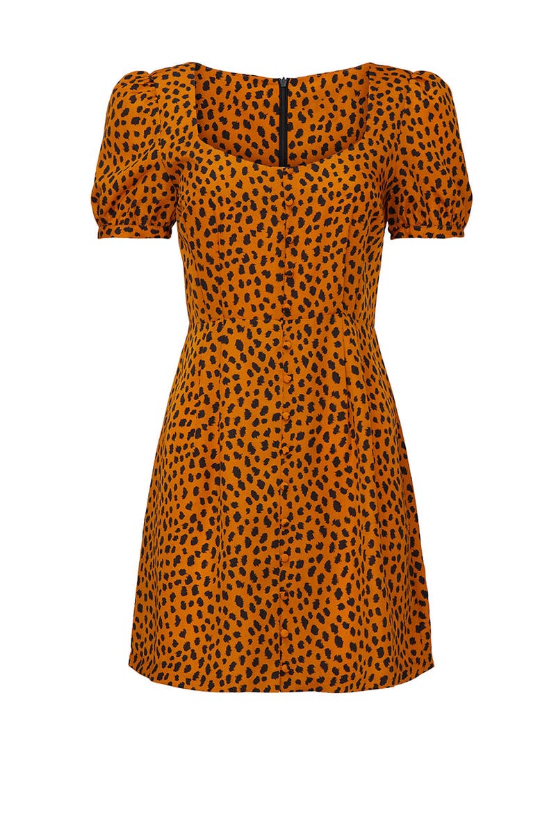 Leopard Puff Sleeve Dress by BB Dakota 