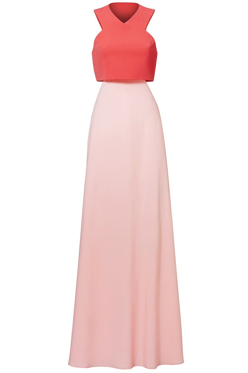 Jill Jill Stuart Womens Popover Two-Tone Gown