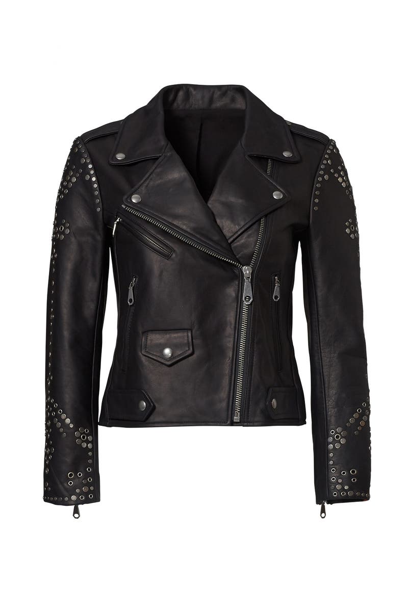 Rebecca Minkoff Black Studded Moto Jacket