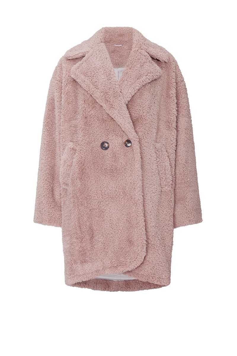 Twilight Rose Faux Fur Teddy Coat by 