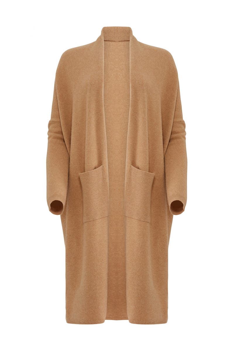 tan duster cardigan