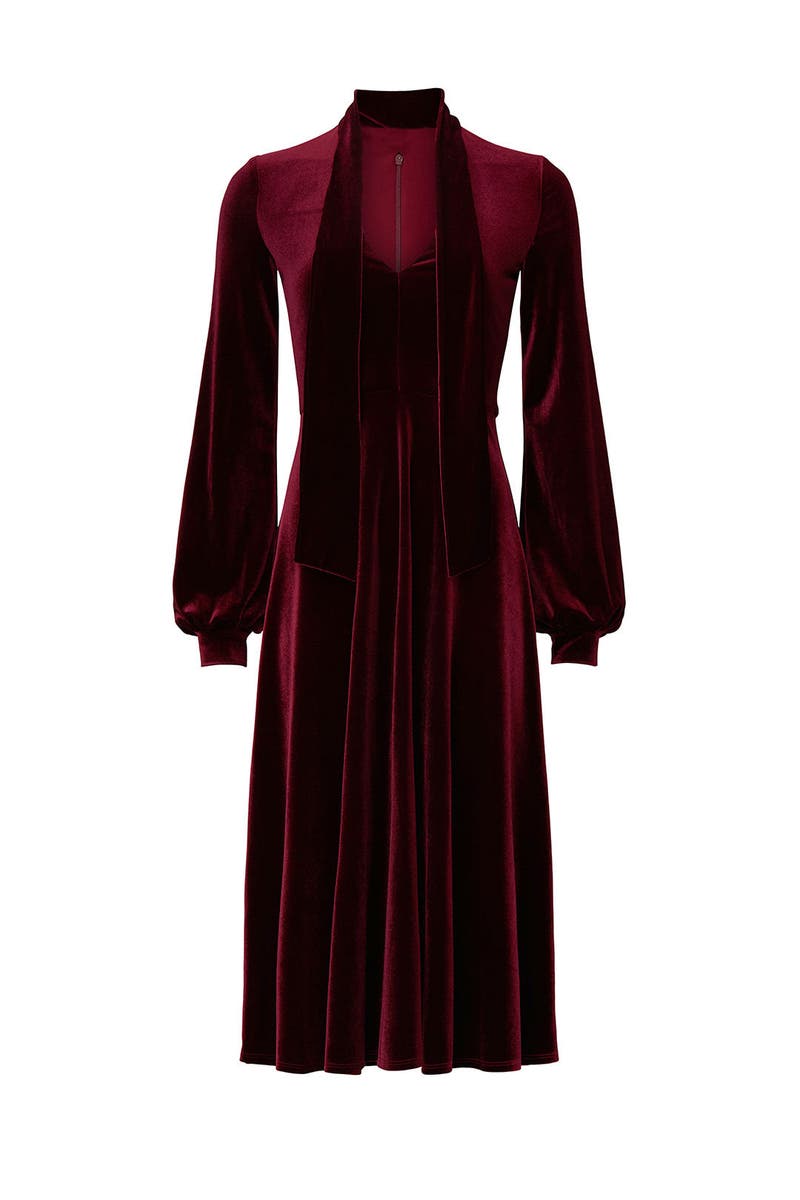 ruby velvet dress