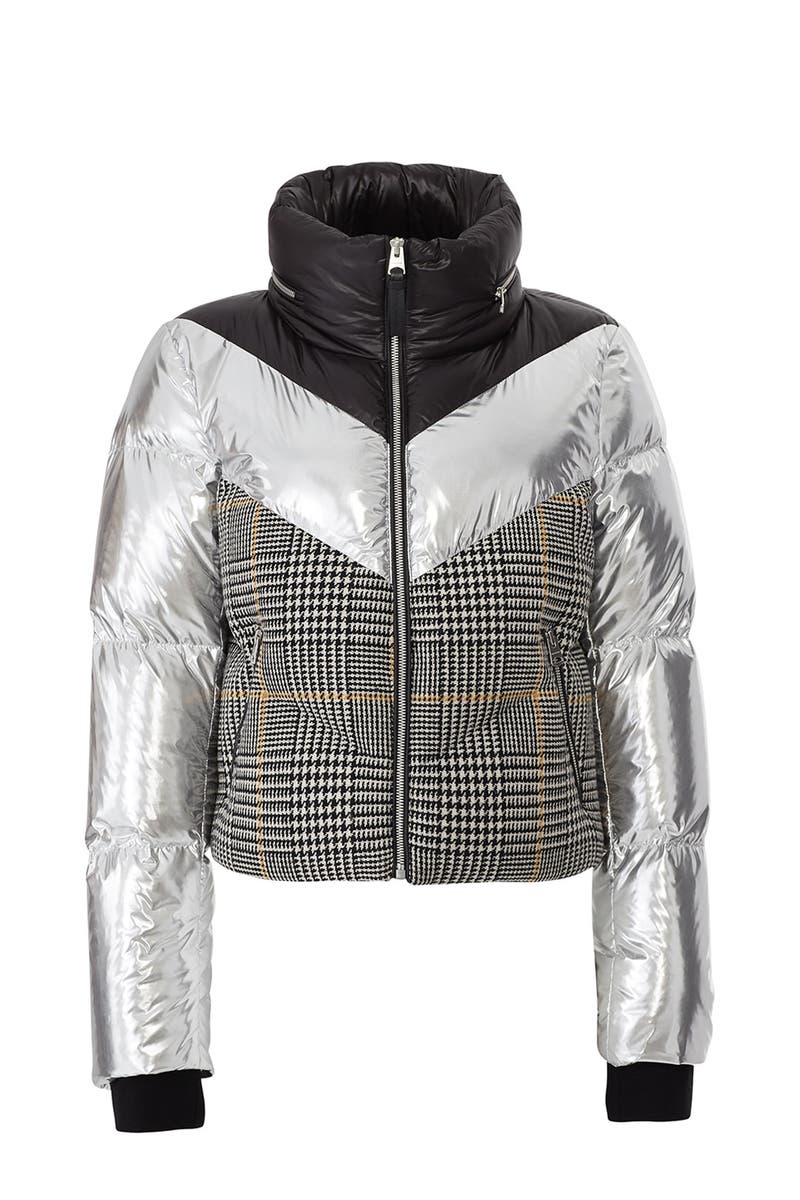 mackage mixed media hooded jacket