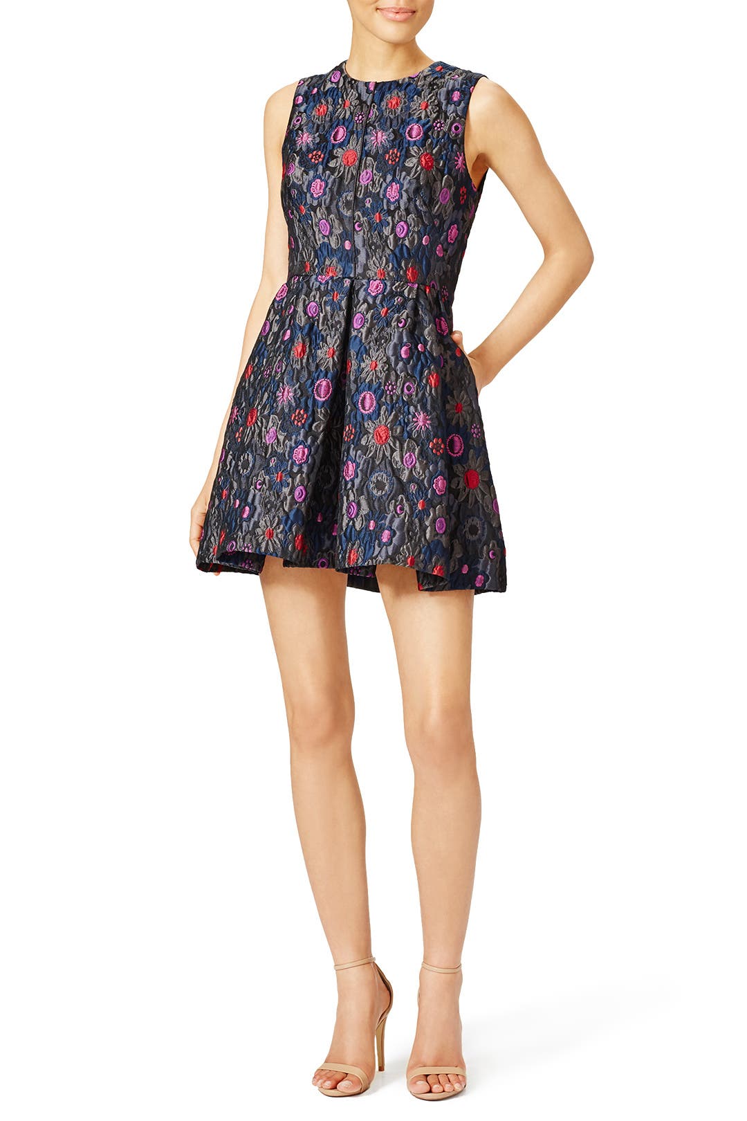 Charcoal Jacquard Dress by Cynthia Rowley Rent the Runway