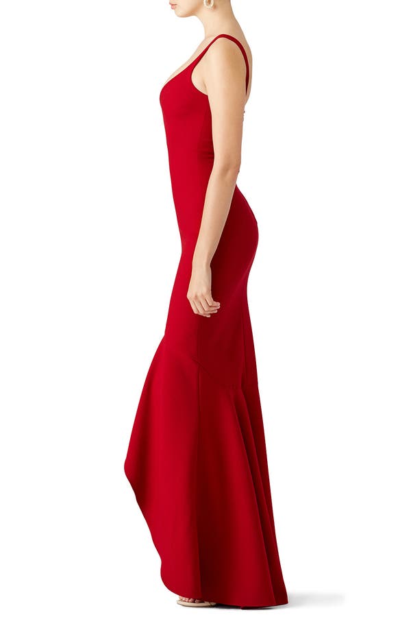 red sade gown