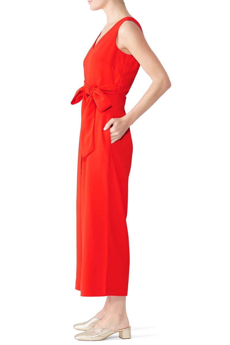 j crew red jumpsuit
