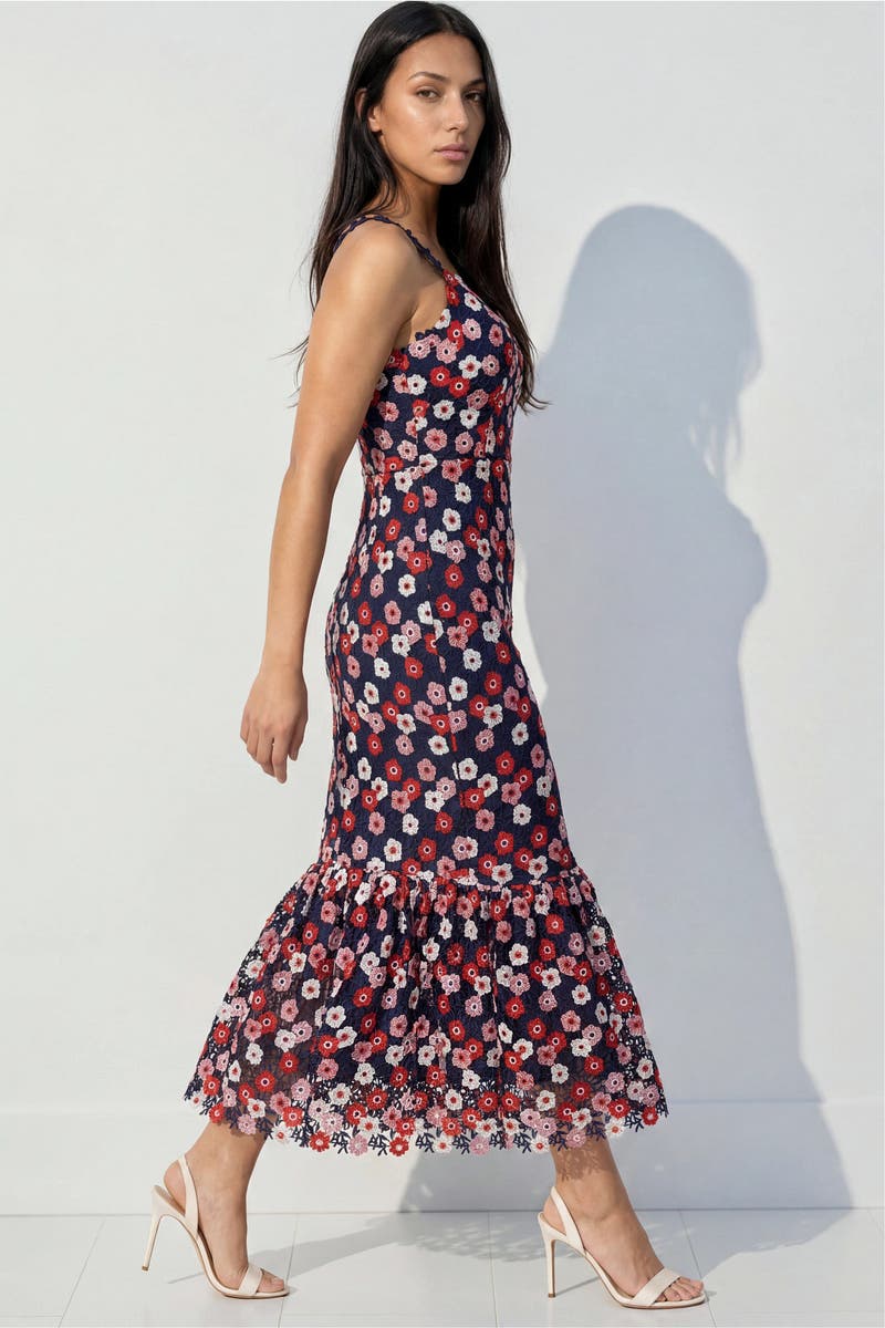 Floral Lace Midi Dress by ML Monique 