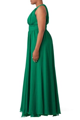 badgley mischka fluorite emerald gala gown