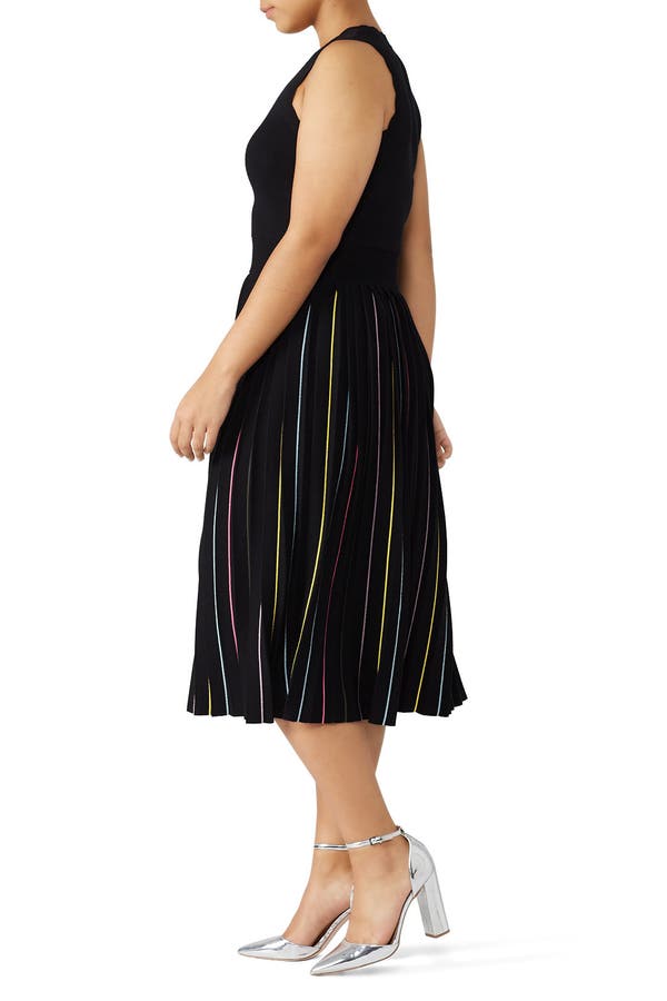 pleated jumper dress